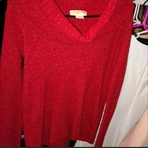 Michael Kors Red Cowl Neck Sweater